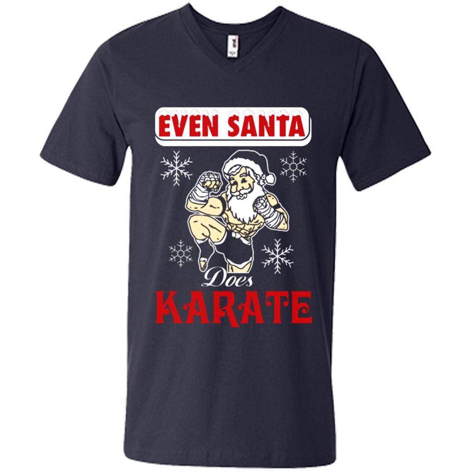 Even Santa Does Karate - Funny Karate - Men's V-Neck