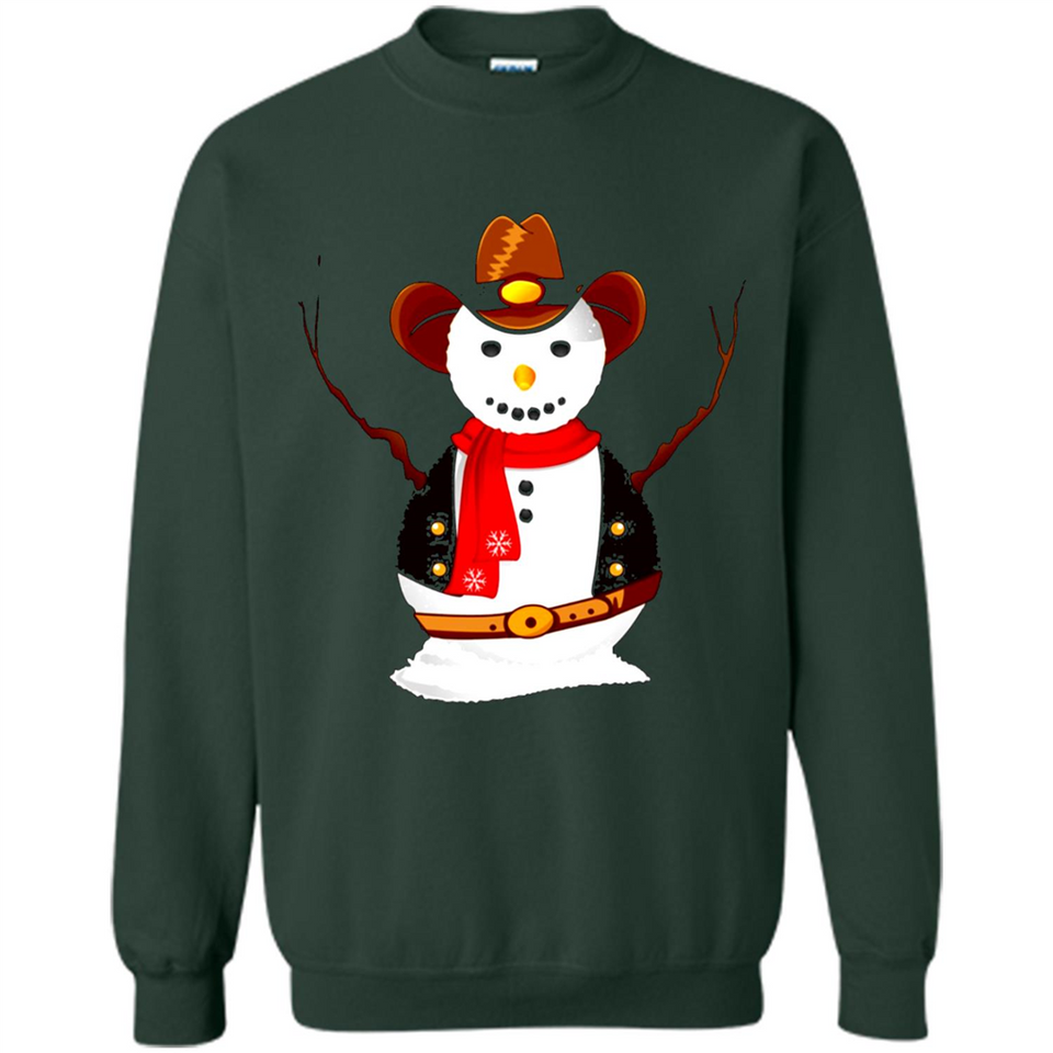 Snowman Cowboy Merry Christmas Xmas