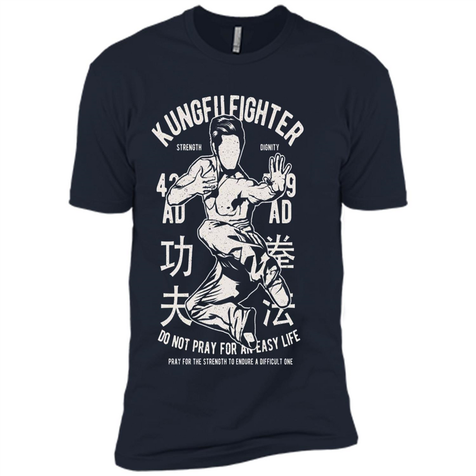 Kungfu Martial Arts Fight Apparel - Premium Short Sleeve T-Shirt