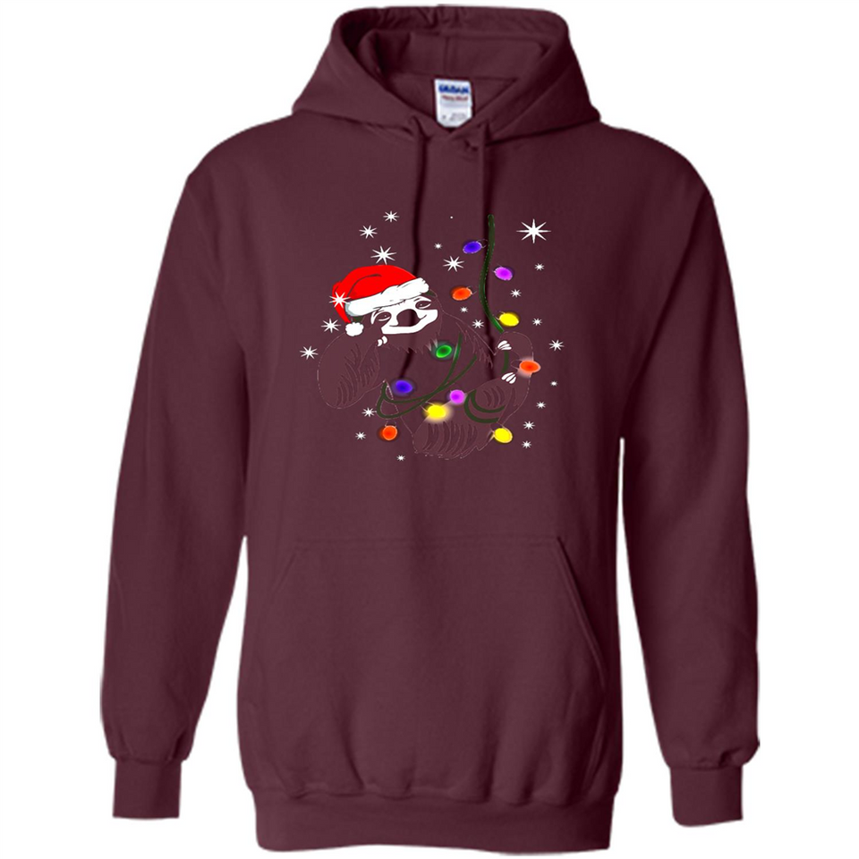 Cute Christmas Choloepus Sloth Santa Led Light Mug - Hoodie