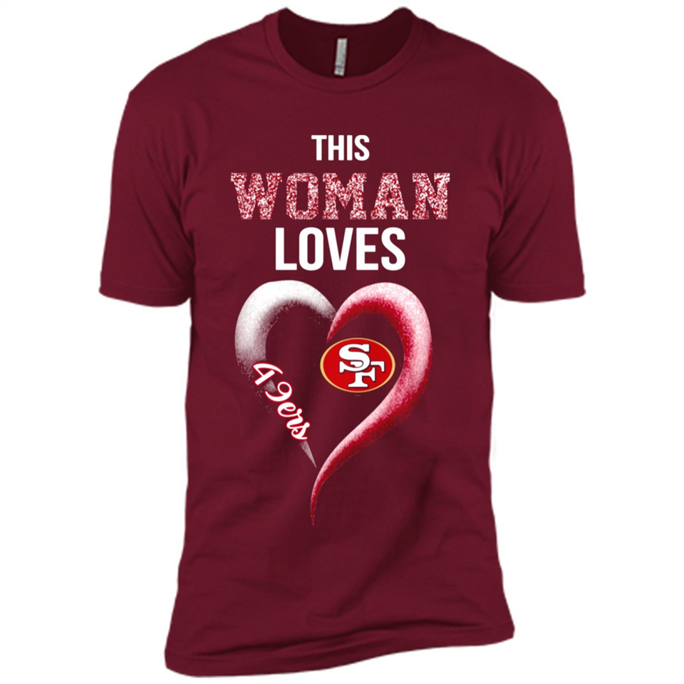 This Woman love 49ers NFL football team - Premium Short Sleeve T-Shirt