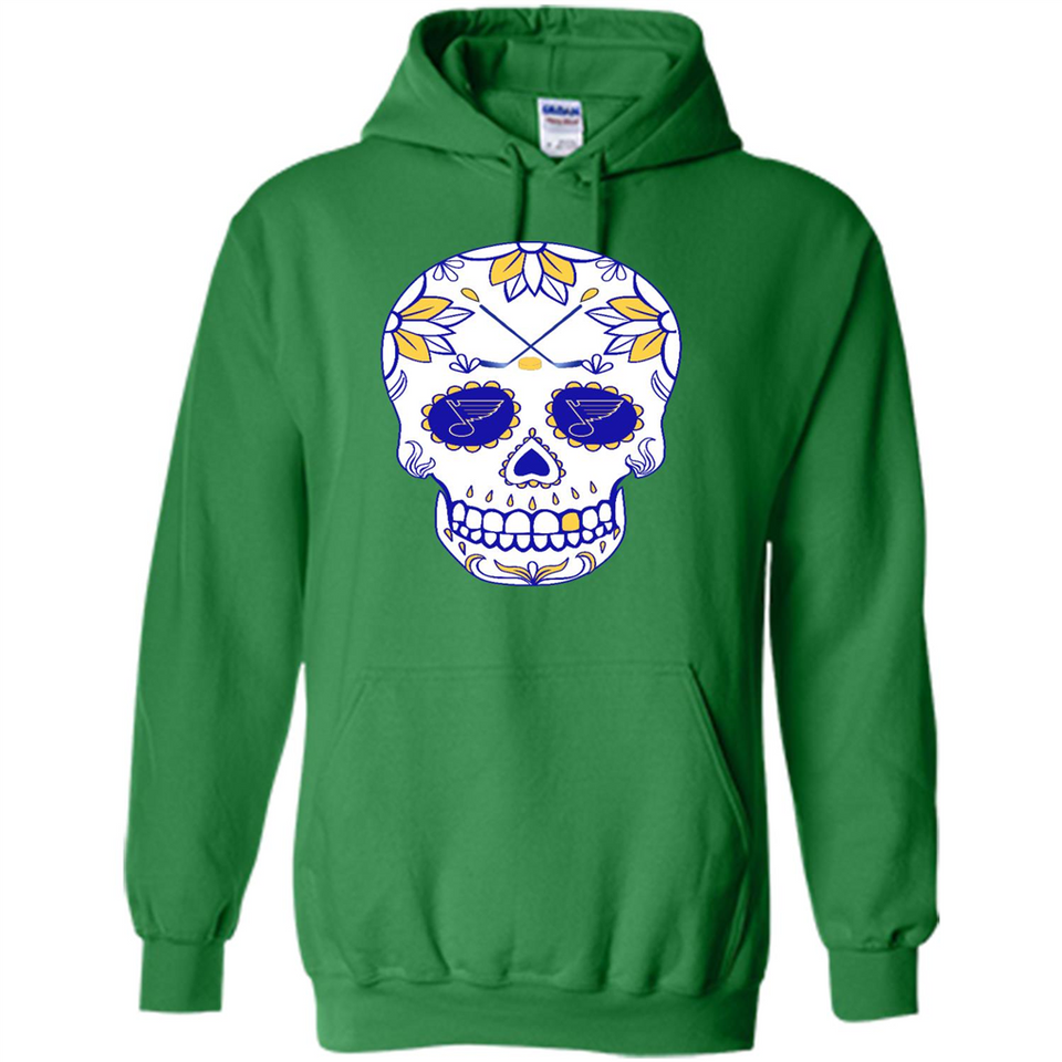 St. Louis Blues Hockey Sugar Skull Day of the Dead