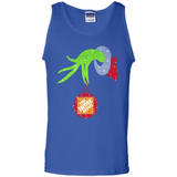Grinch hand holding Logo HomeDepot Glitter Christmas - Tank Top