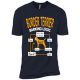 Border Terrier Barking Logic - Premium Short Sleeve T-Shirt
