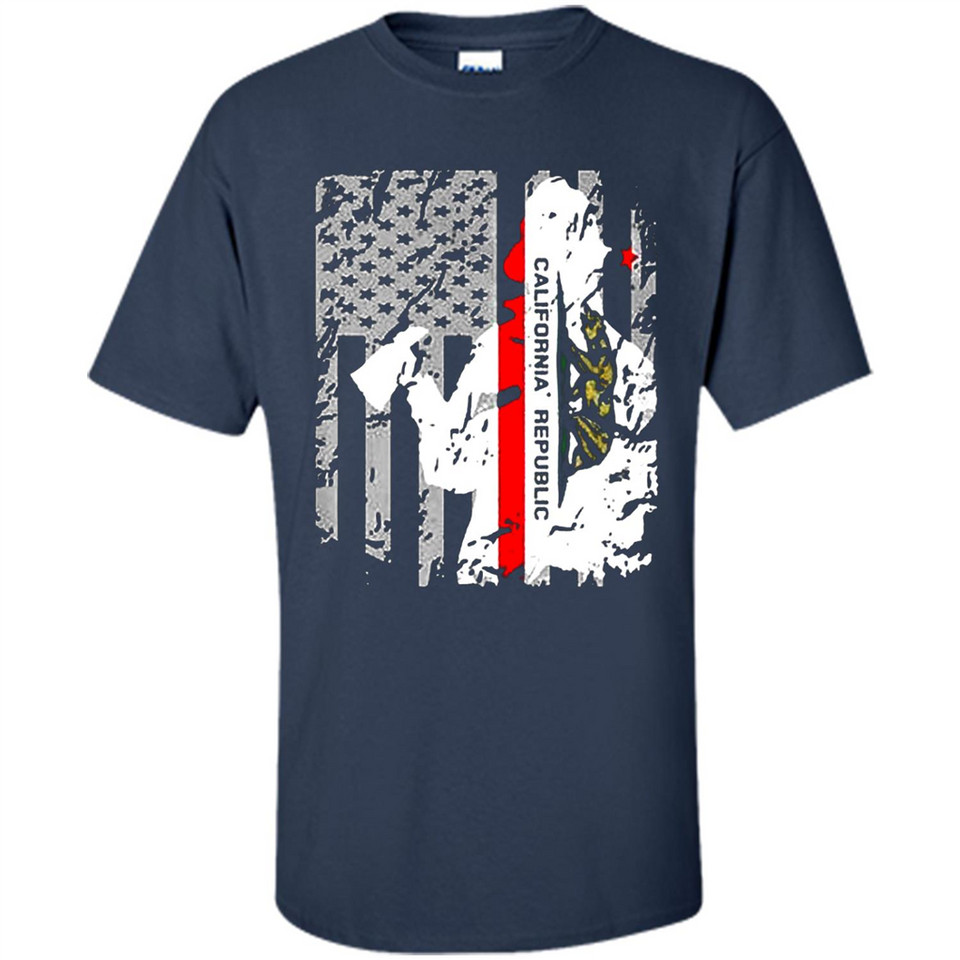 Paradise California Firefighter Thin Red Line Funds Youth T-Shirt PINGPONG - Shirt