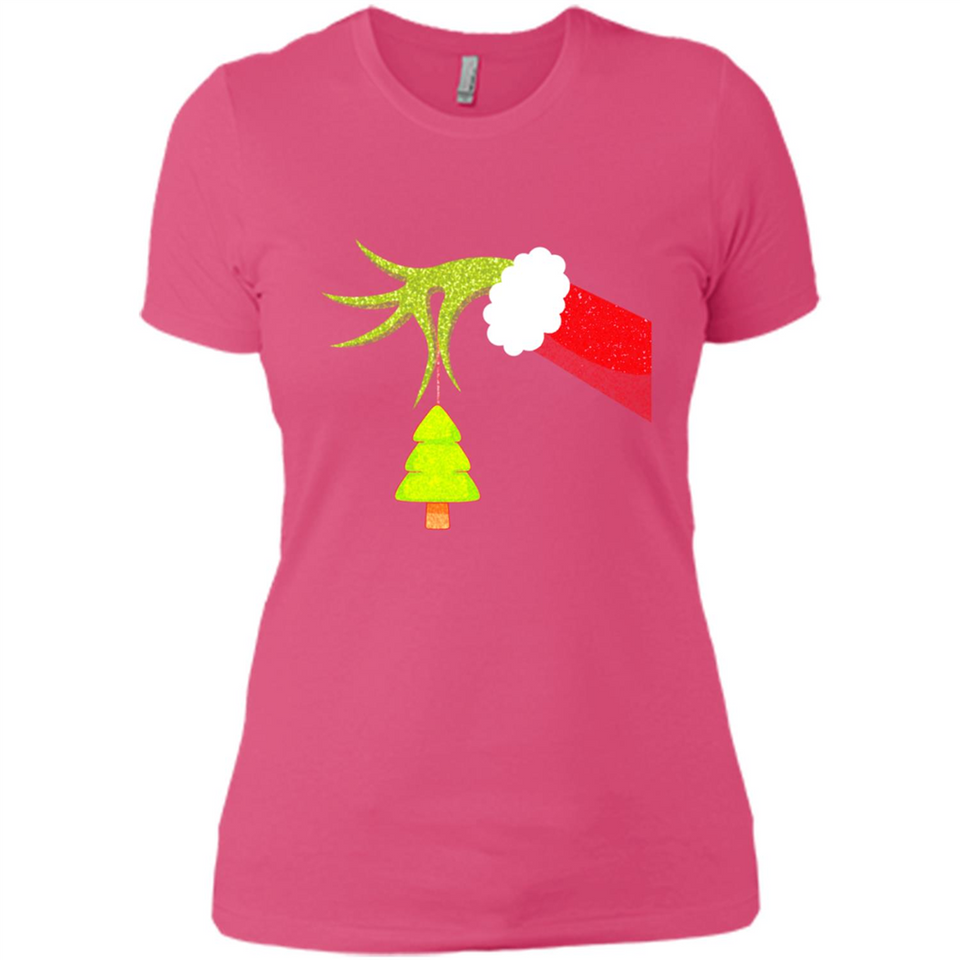 Funny Grinch Hand Holding Christmas Tree Ornament Christmas PING PONG