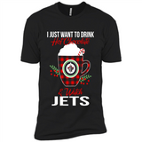 I Just Want To Drink Hot Chocolate & Watch Winnipeg Jets Ugly Christmas Sweater PINGPONG