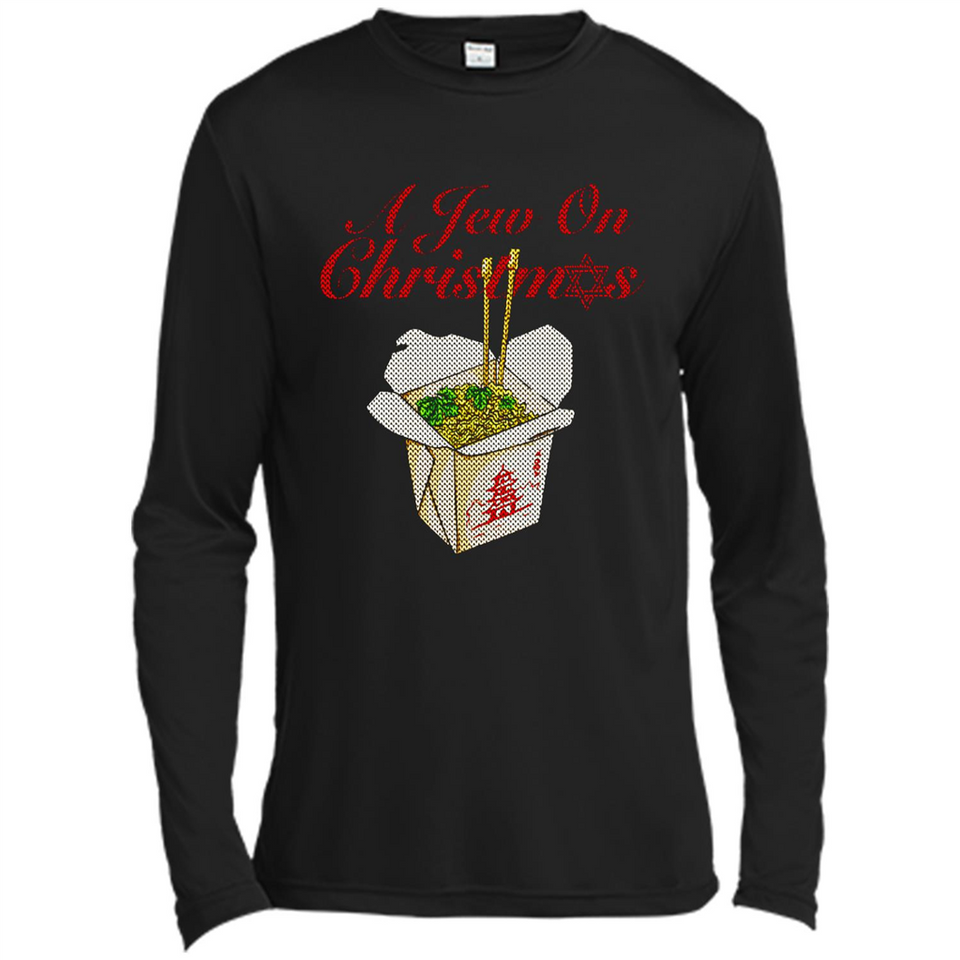 Christmas Ugly Sweater A Jew On Christmas - Canvas Long Sleeve T-Shirt