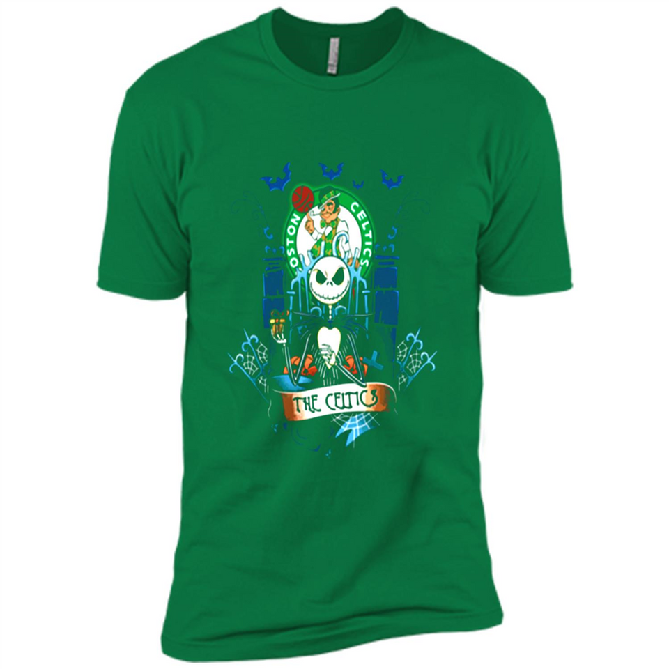 Boston Celtics Halloween The Nightmare Before Christmas - Premium Short Sleeve T-Shirt
