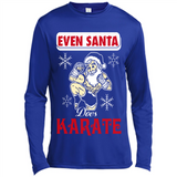 Even Santa Does Karate - Funny Karate - Canvas Long Sleeve T-Shirt