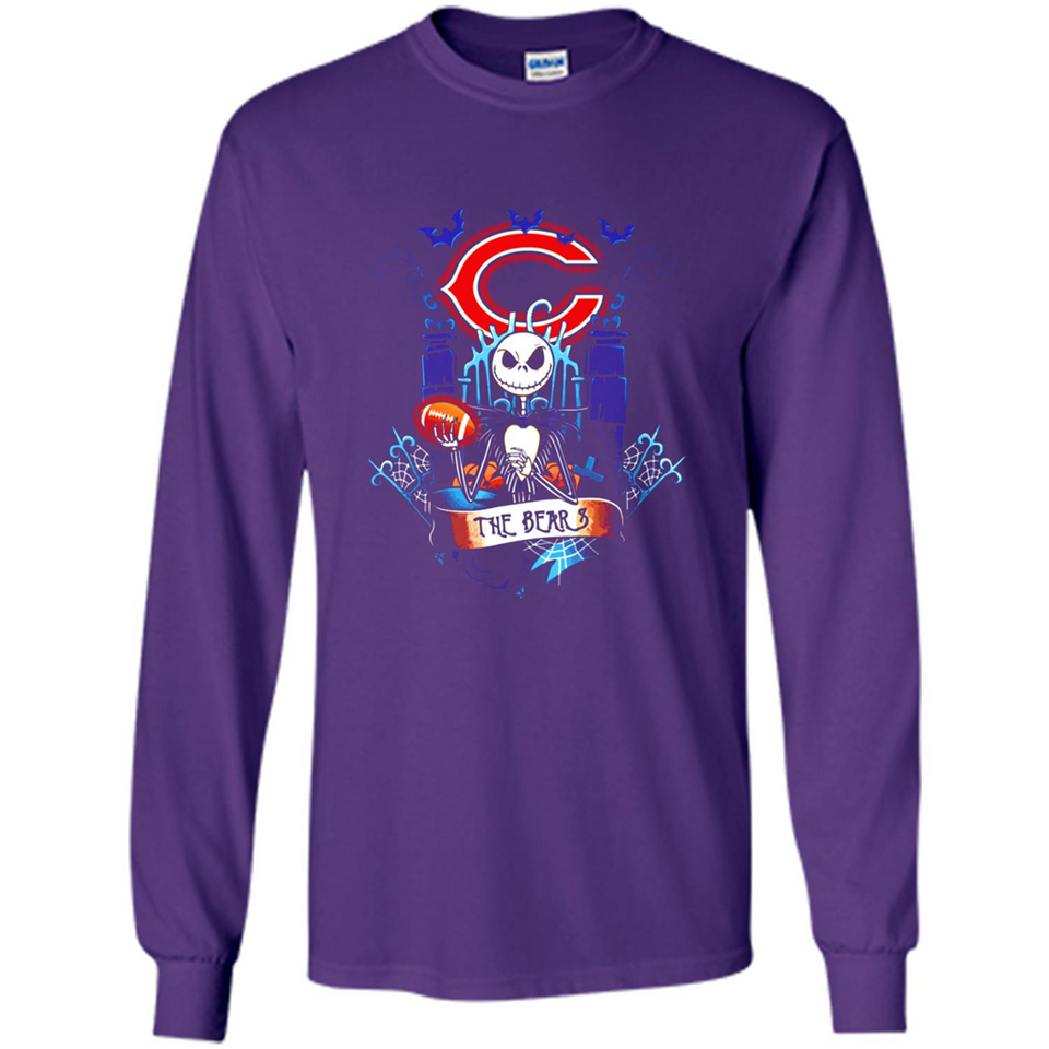 Chicago Bears Halloween The Nightmare Before Christmas - Long Sleeve T-Shirt