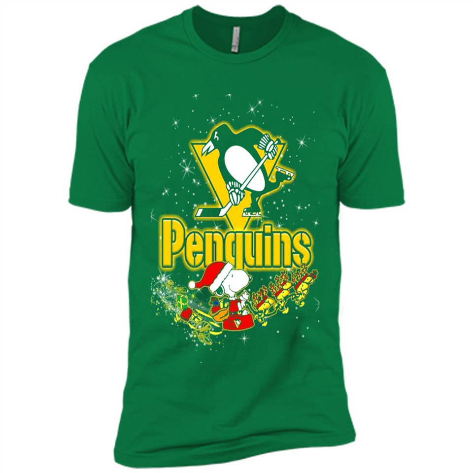 Snoopy Christmas Pittsburgh Penguins - Premium Short Sleeve T-Shirt