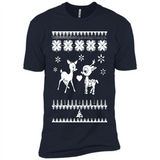 Rudolph and Clarice Ugly Christmas Sweater - Premium Short Sleeve T-Shirt