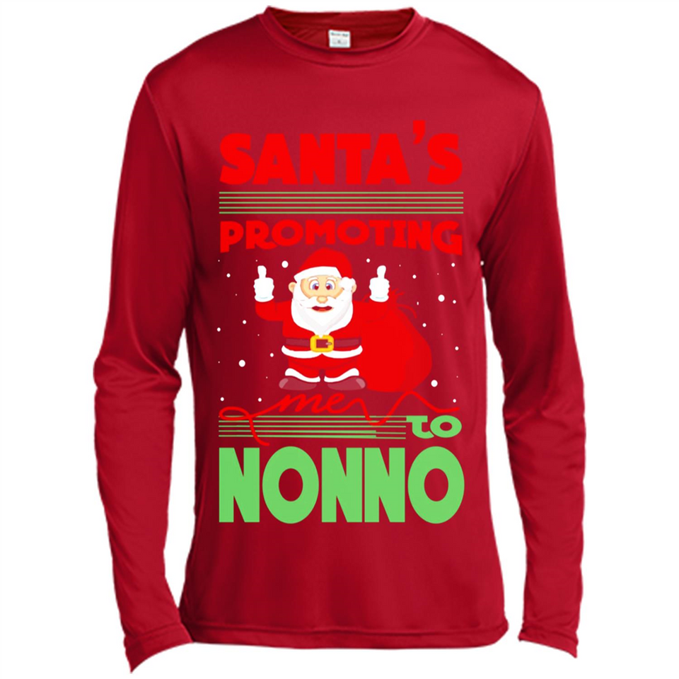 Santa's Promoting Me To Nonno - Canvas Long Sleeve T-Shirt