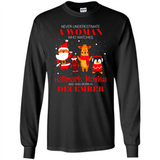Never Underestimate A December Woman Watches Hallmark Movies Sweatshirt - Long Sleeve T-Shirt