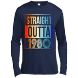 Retro Straight Outta 1980 38 Years Old - Canvas Long Sleeve T-Shirt