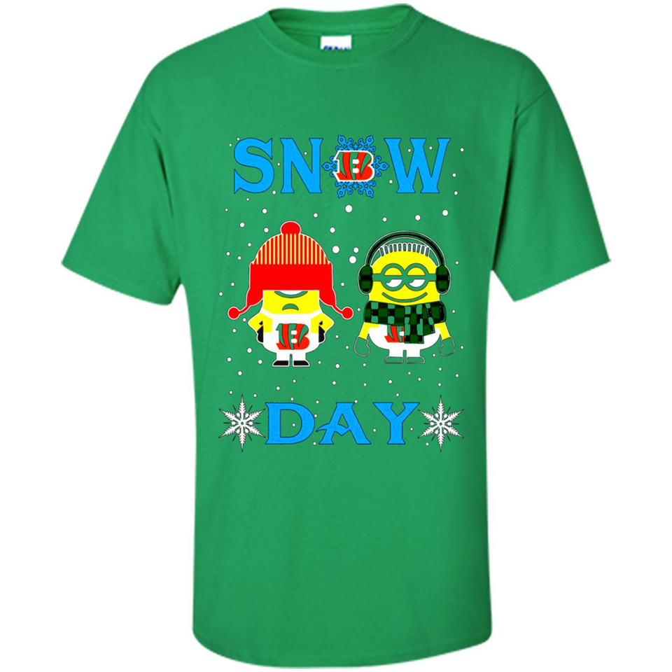 Snow Day Shirt For Cincinnati Bengals Vs Minion Fans pingpong