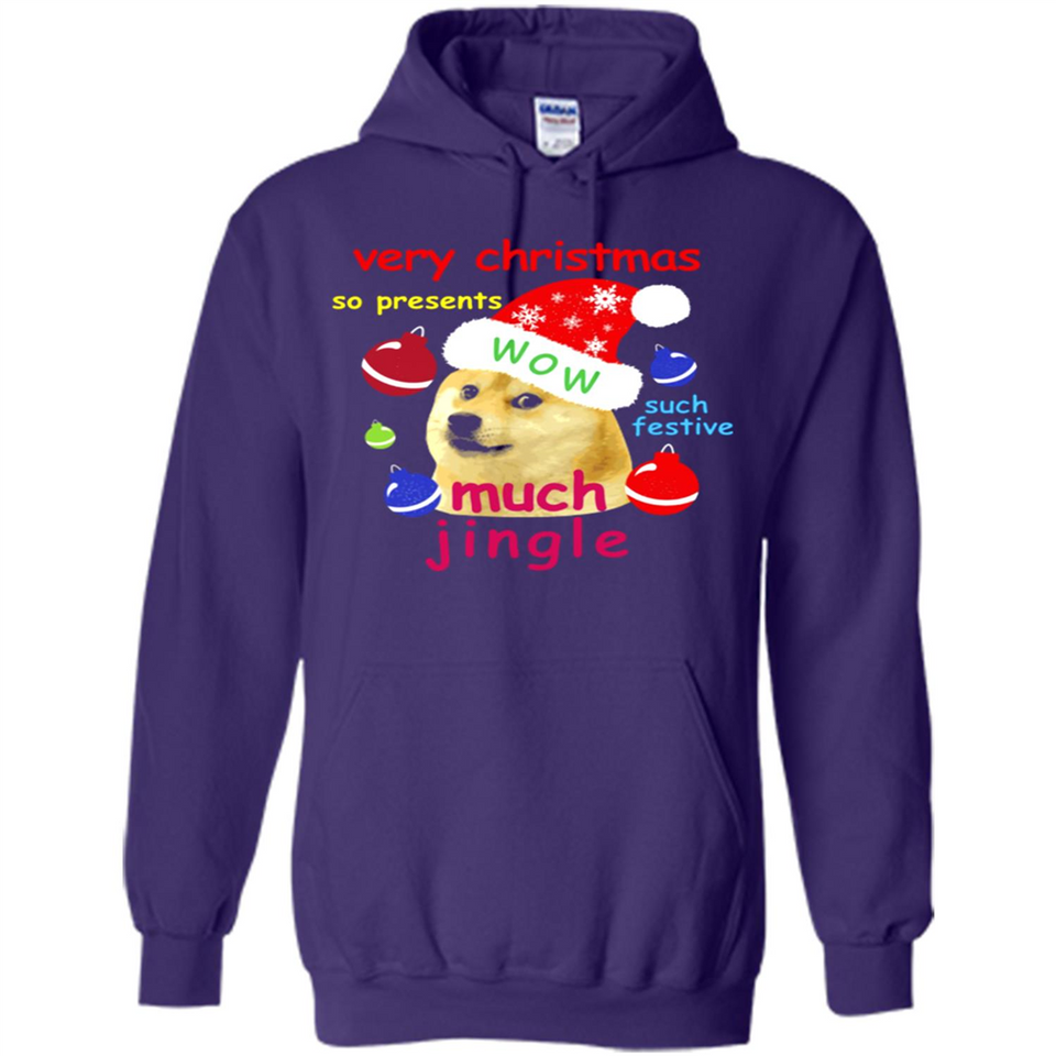 Christmas Doge Meme Shirts Funny Santa Shiba Inu Dog - Hoodie