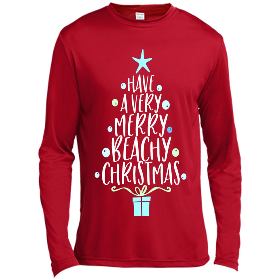 Have A Very Merry Beachy Xmas Vacation - Canvas Long Sleeve T-Shirt