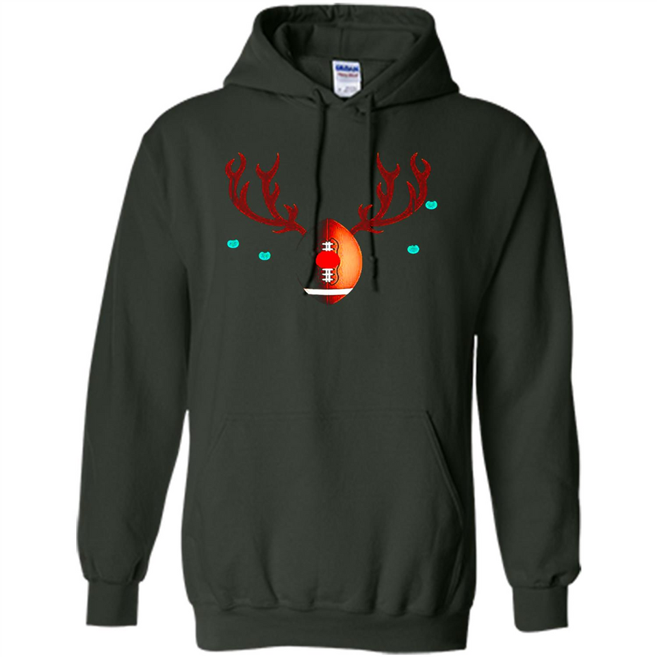 Football Christmas Shirt Reindeer Christmas Football Funny - Hoodie