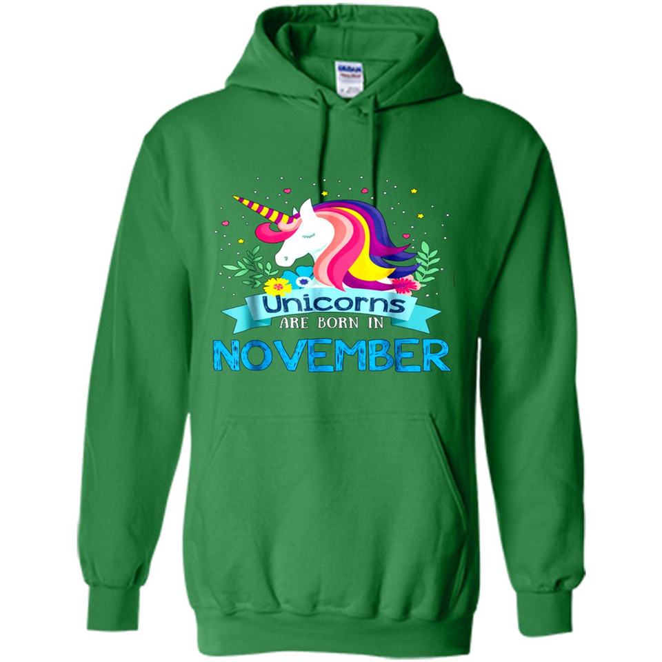 Unicorns are born in November Birthday Rainbow Gift Ladies Custom