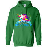 Unicorns are born in November Birthday Rainbow Gift Ladies Custom