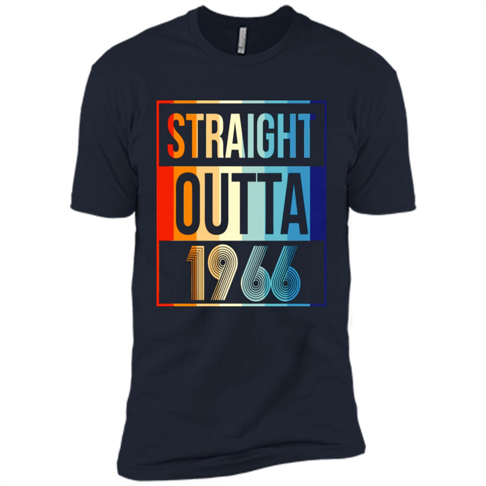 Retro Straight Outta 1966 52 Years Old - Premium Short Sleeve T-Shirt