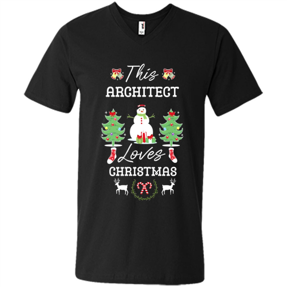 This Architect Loves Christmas Tree Shirt with Snowman