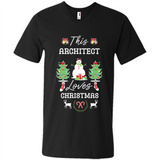 This Architect Loves Christmas Tree Shirt with Snowman