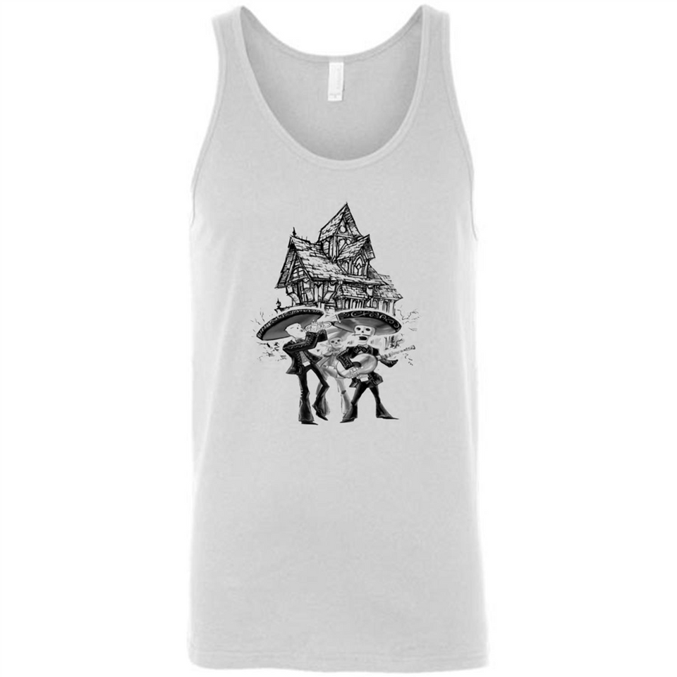 Mariachi Skeleton Shirt Dia De Los Muertos Tequila - Canvas Unisex Tank