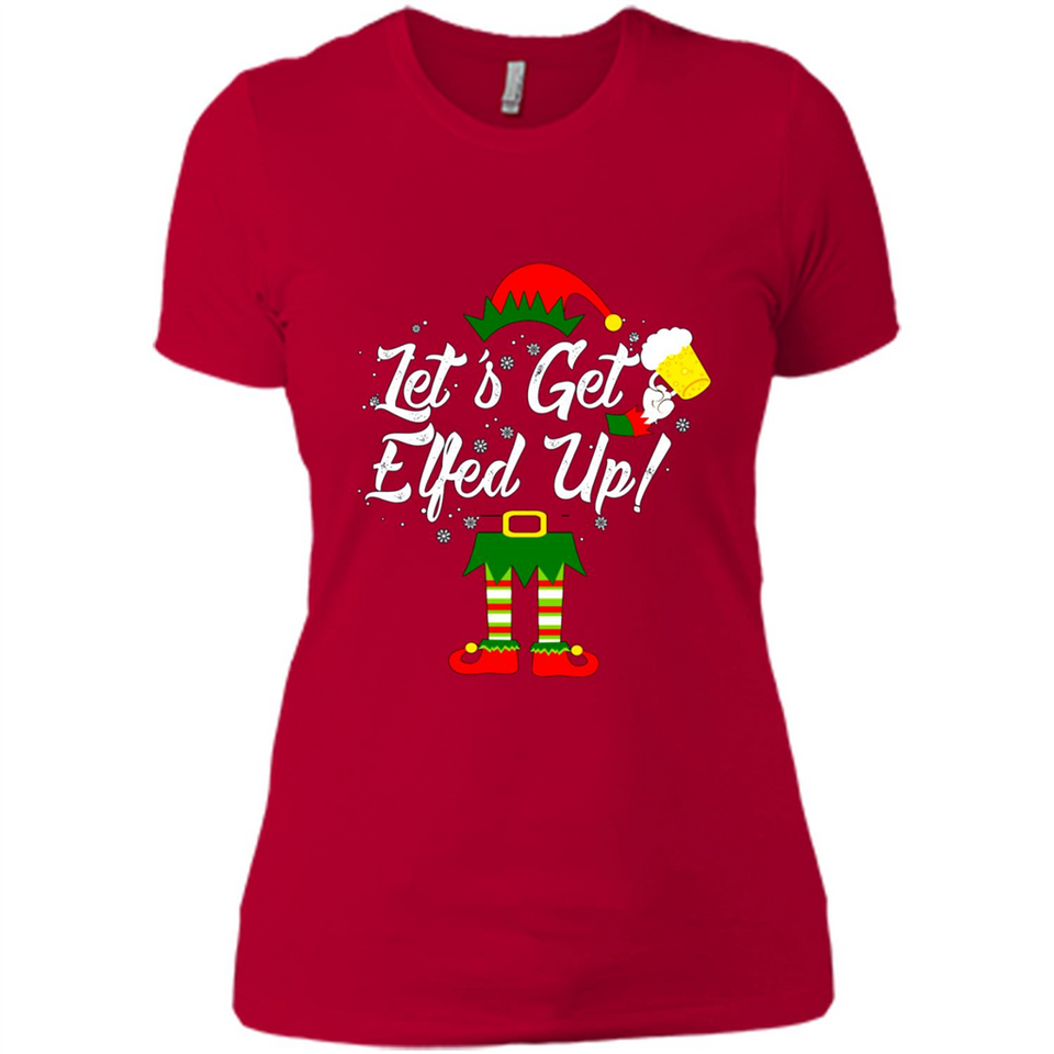 Let's Get Elfed Up Drinking Beer Christmas PINGPONG