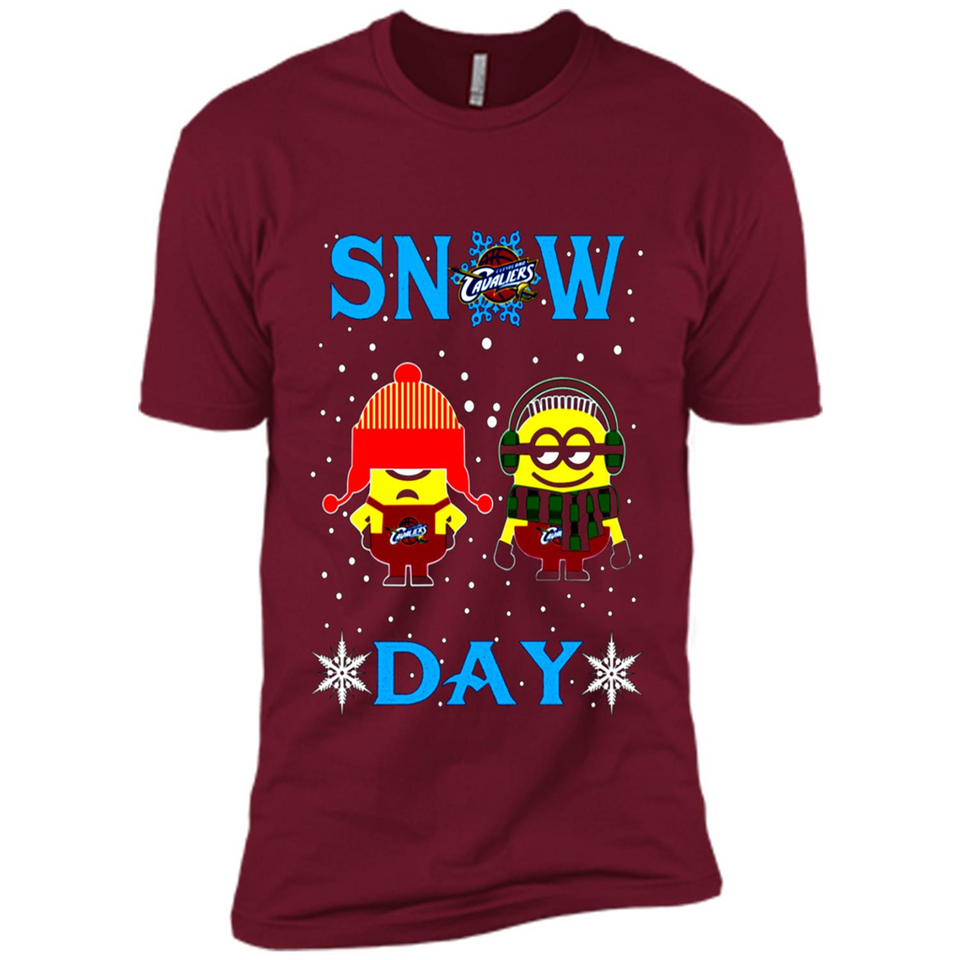Snow Day Shirt For Cleveland Cavaliers Vs Minion Fans pingpong