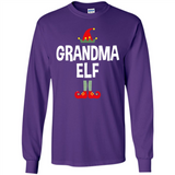 Grandma Elf Shirt -Family Matching Christmas Pajamas - Long Sleeve T-Shirt