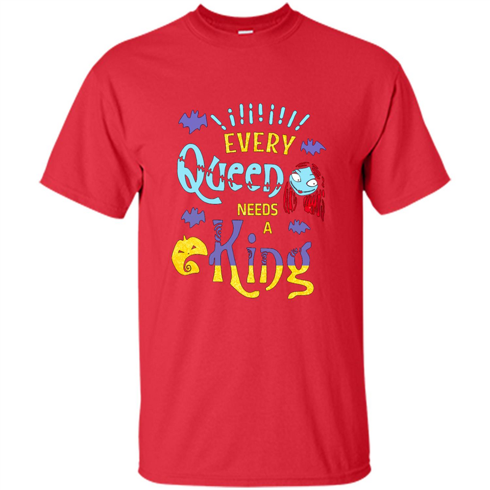 Nightmare Before Christmas Shirt - Sally Glitter Shirt - Every Queen needs a King PINGPONG