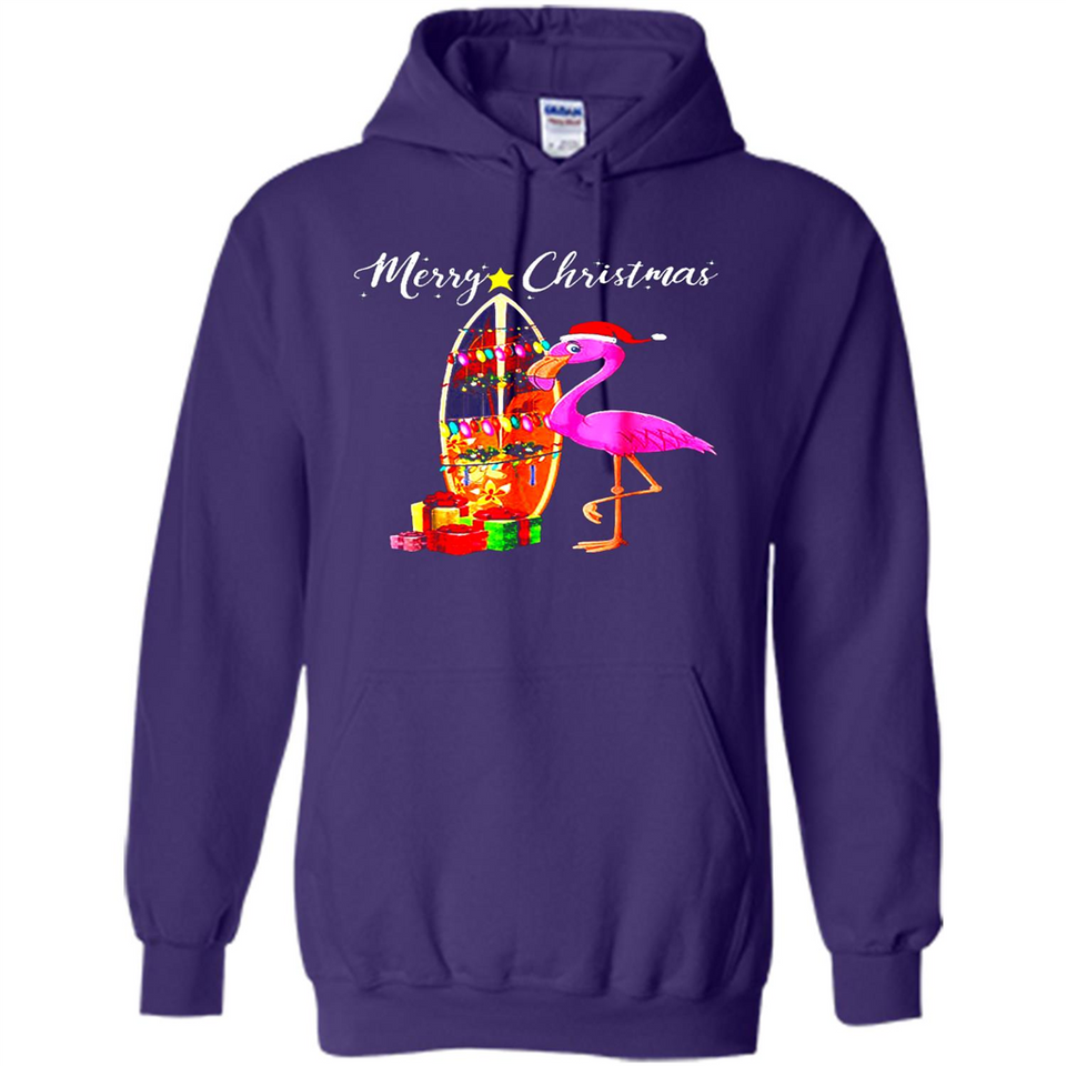 Flamingo Christmas Shirt, Merry Christmas Shirt , Flamingo - Hoodie