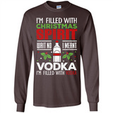 Christmas Gift Shirt Christmas Spirit Vodka Santa - Long Sleeve T-Shirt