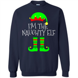 Matching Family Christmas Shirt Funny I'm The Naughty Elf Black mugs PINGPONG - Sweatshirt