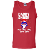 Daddy Shark Costume Reindeer Funny Christmas T-Shirt - Tank Top