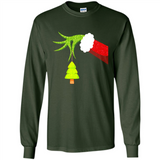 Funny Grinch Hand Holding Christmas Tree Ornament Christmas PING PONG