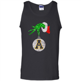 Funny Appalachian State Mountaineers Glitter Grinch Monogram Ornament Christmá - Tank Top