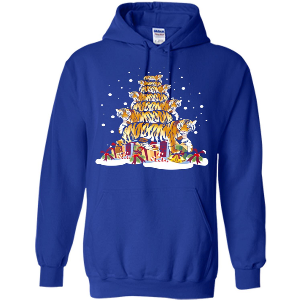 Tiger Christmas Tree Funny Merry Christmas - Hoodie