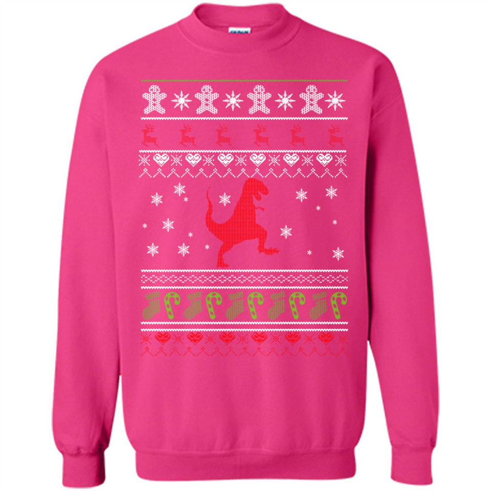 Dinosaur and Santa Ugly Christmas Sweater - Sweatshirt