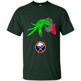 GRINCH HAND HOLDING BUFFALO SABRES GLITTER CHRISTMAS PINGPONG