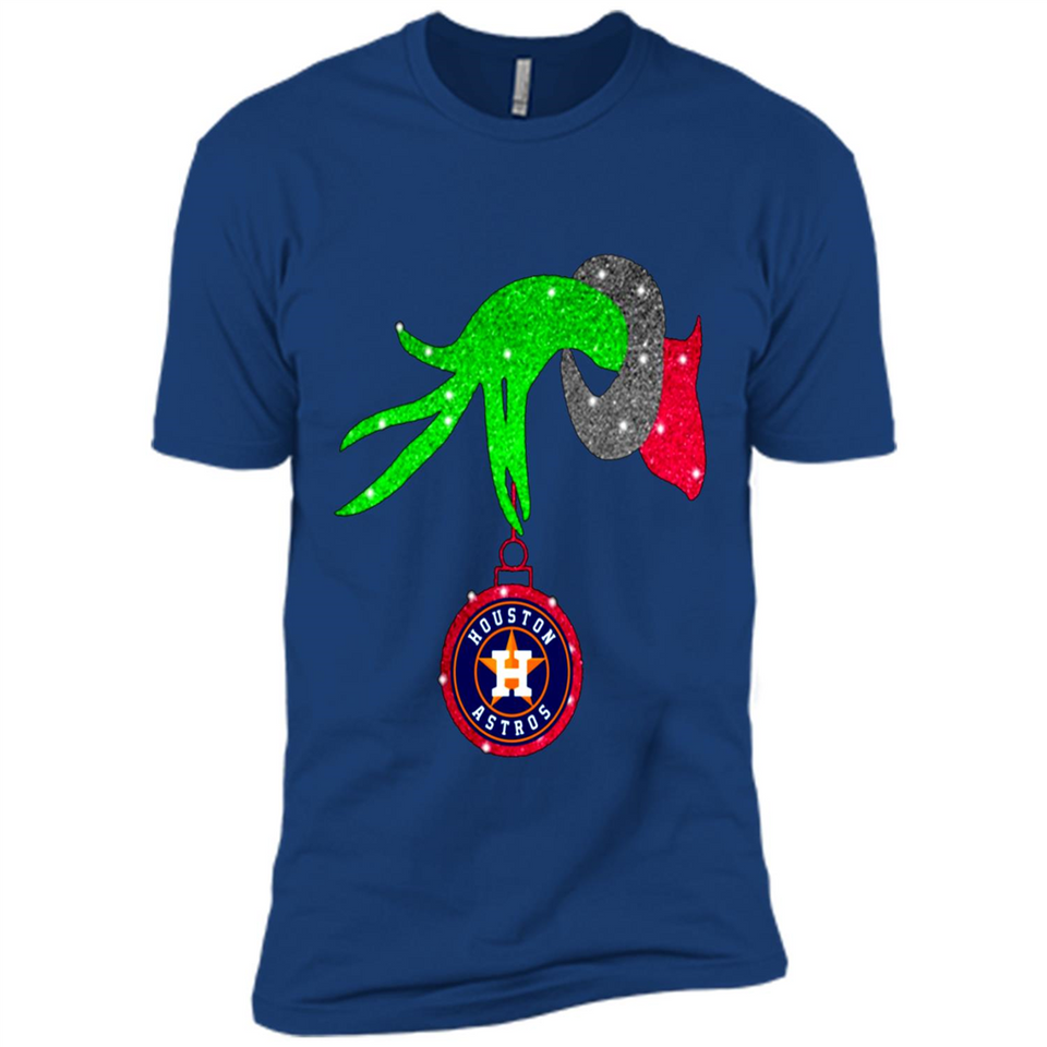GRINCH HAND HOLDING HOUSTON ASTROS GLITTER CHRISTMAS PINGPONG