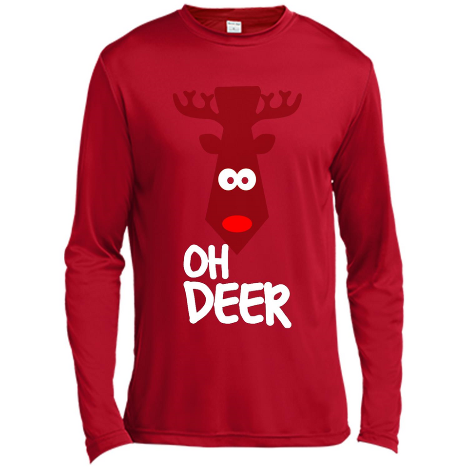 Oh Deer Christmas Reindeer Black mugs PINGPONG - Canvas Long Sleeve T-Shirt