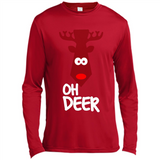 Oh Deer Christmas Reindeer Black mugs PINGPONG - Canvas Long Sleeve T-Shirt