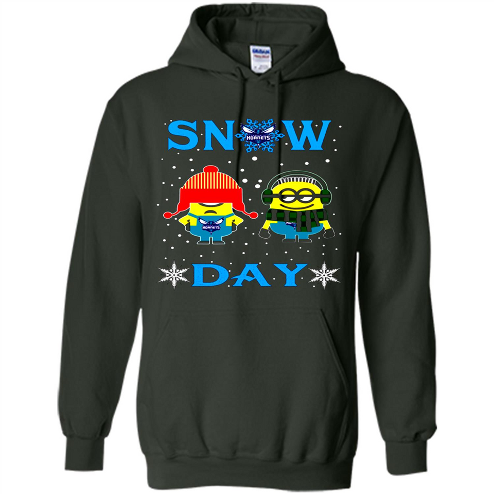 Snow Day Shirt For Charlotte Hornets Vs Minion Fans pingpong