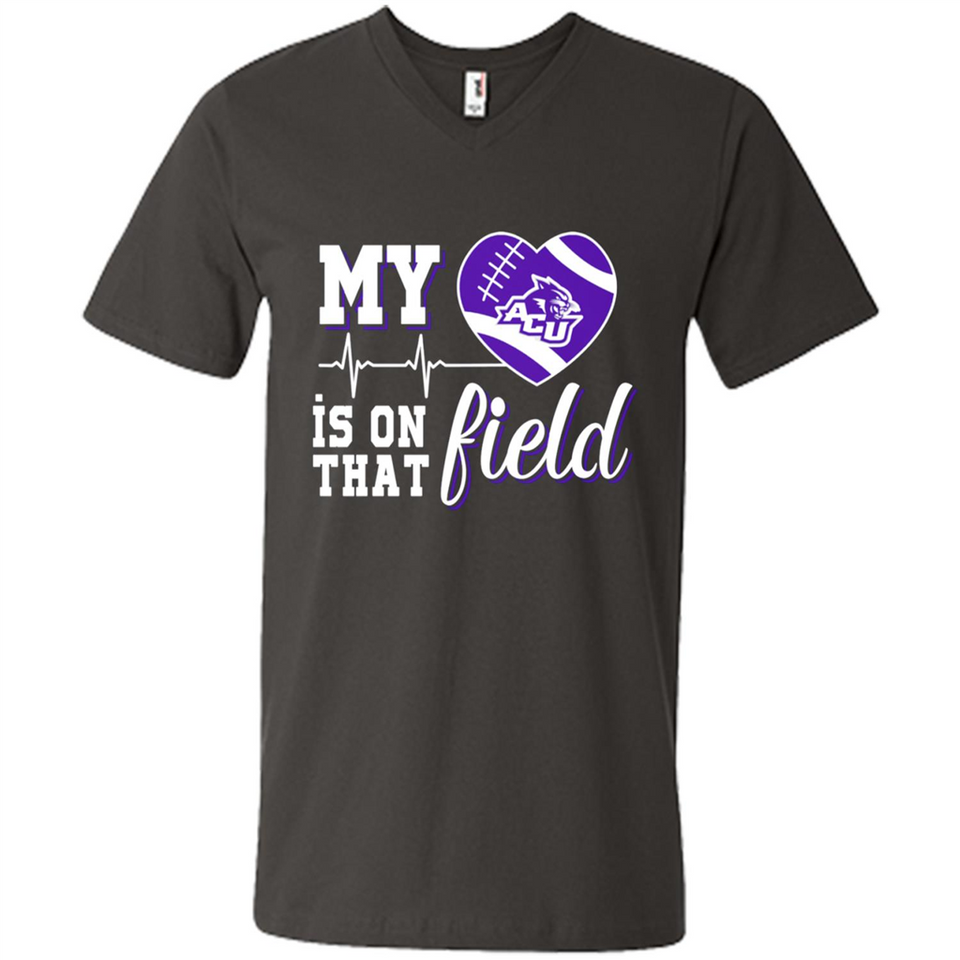 Abilene Christian Wildcats Football My Heart is on that Field - Men's V-Neck
