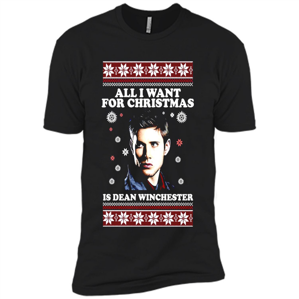 All I want for Christmas is Dean Winchester sweater - Premium Short Sleeve T-Shirt