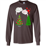 Fir Loves Christmas Tree Funny Undecorated Joke - Long Sleeve T-Shirt